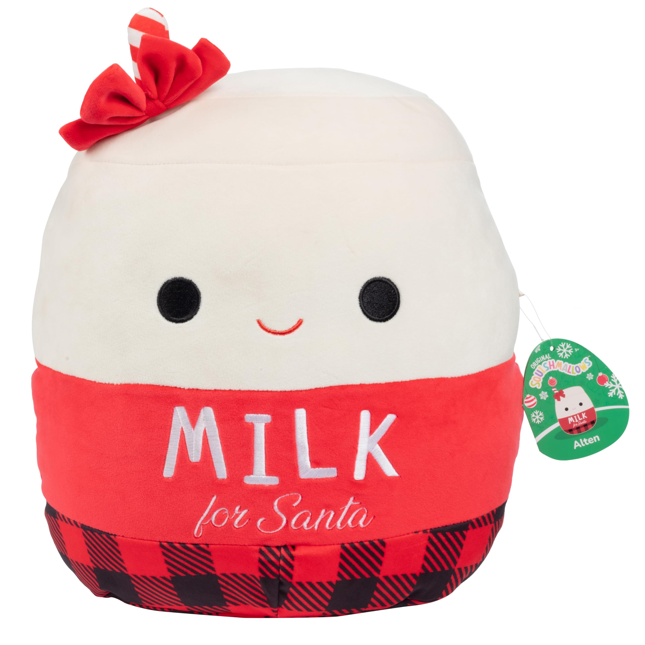 Squishmallows Large 14-Inch Alten The Christmas Milk for Santa- Official Jazwares Holiday Plush - Collectible Soft & Squishy Stuffed Animal Toy- 2025