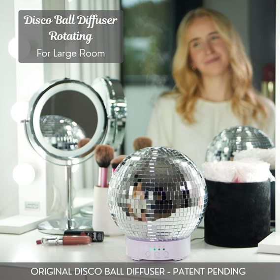 SCANDINORDICA Disco Ball Planter Pot 4.3 Silver and Disco Ball Diffuser