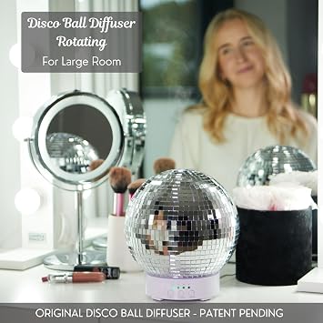 SCANDINORDICA Disco Ball Planter Pot 4.3 Silver and Disco Ball Diffuser