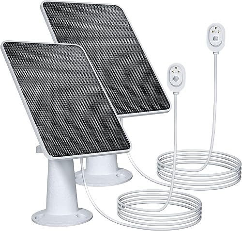 Miniatura 10 de Panel solar de carga mejorada compatible con Pro 5S, Arlo Pro 4, Pro 3, Pro 3, Ultra 2, Ultra, panel solar de 4 W con cable de carga de 9.8 pies,