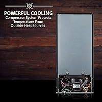 Vista 8 de Ivation Refrigerador de vino con compresor de 18 botellas con cerradura, gran bodega independiente para vino tinto, blanco, champán o espumoso