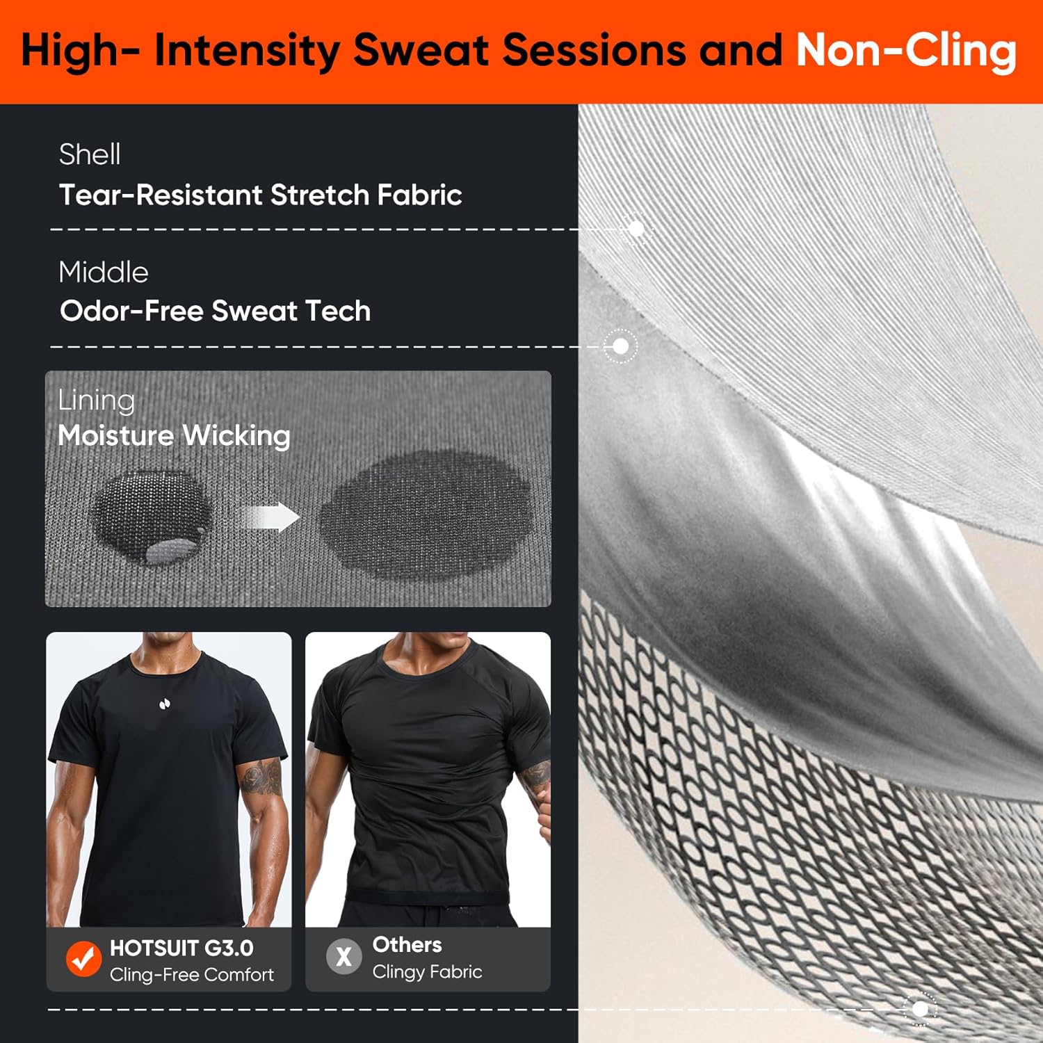 HOTSUIT Sauna Shirt for Men Weight Loss Heat Trapping Vest Workout Sweat Suits Fat burning Tops for Gym Exercise Boxing - Image 3