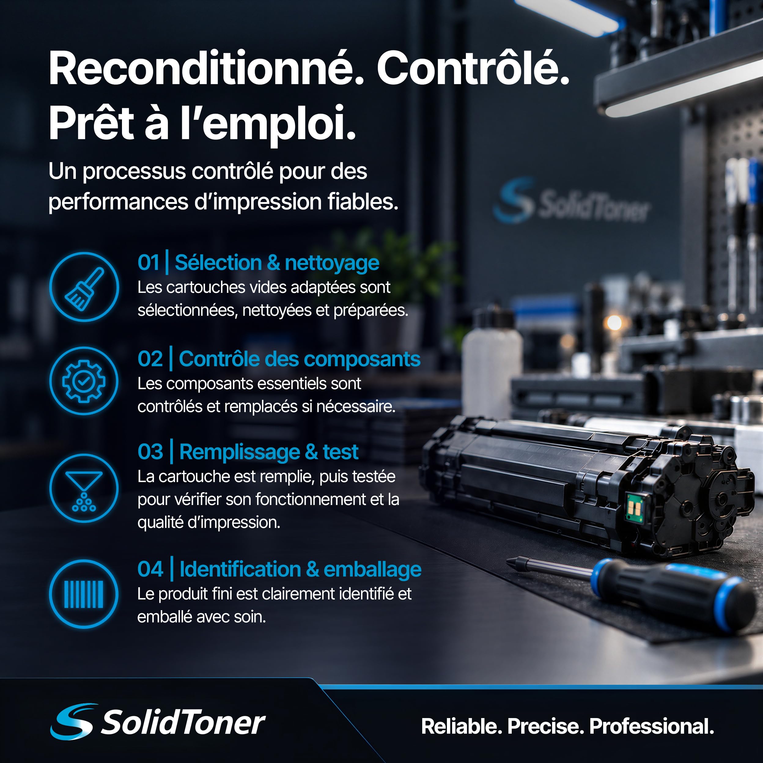 Cartouche de Toner Noir 3 000 Pages remplace Samsung SCX-D4200A