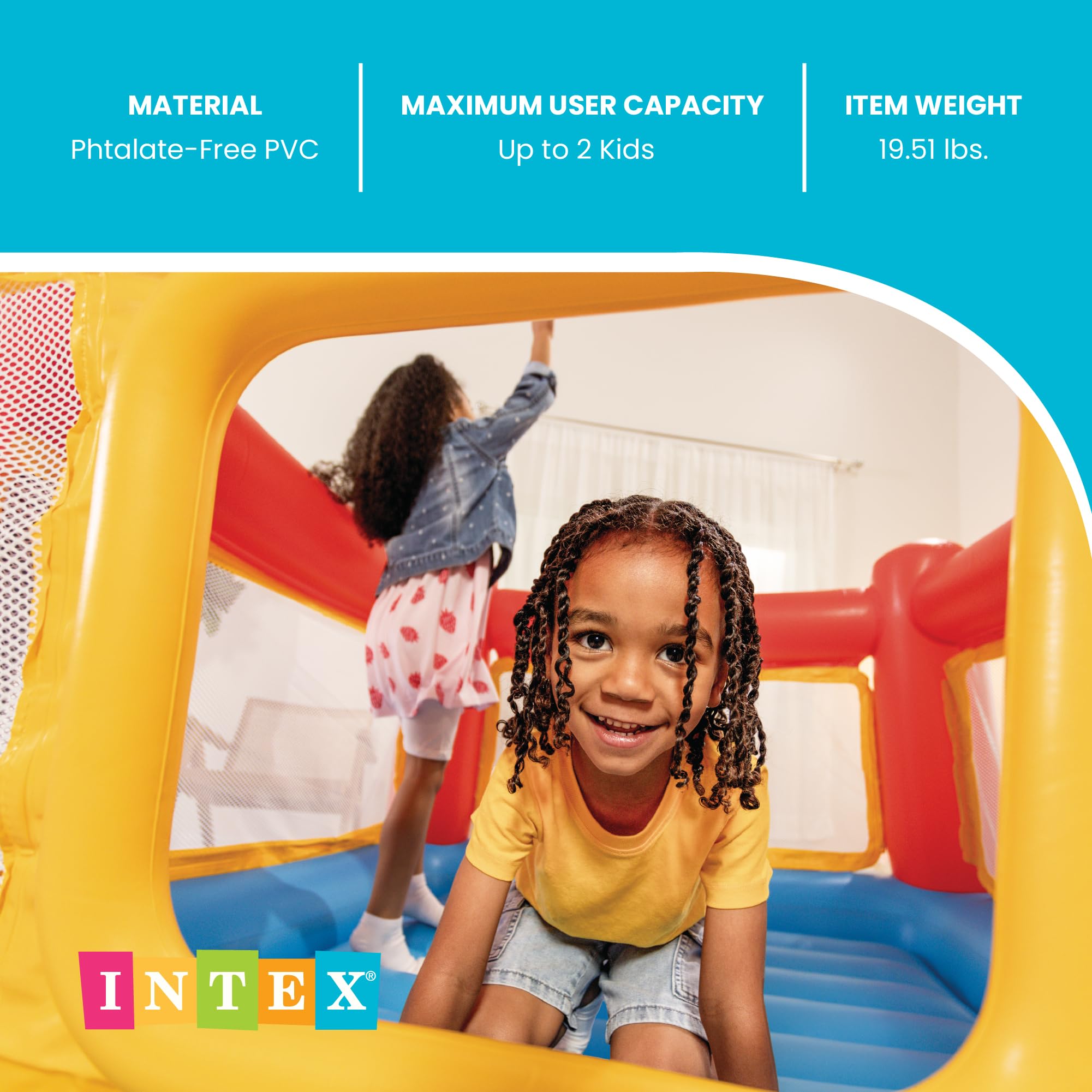 Intex 48260 Saltador Hinchable, 174 x 112 x 174 cm para niños de 3-6 años
