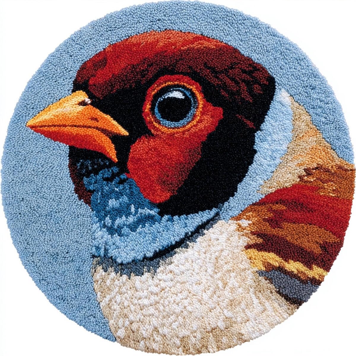 Kitquiver Knüpfen Set Erwachsene Farbenfroher Vogel 80x80cm