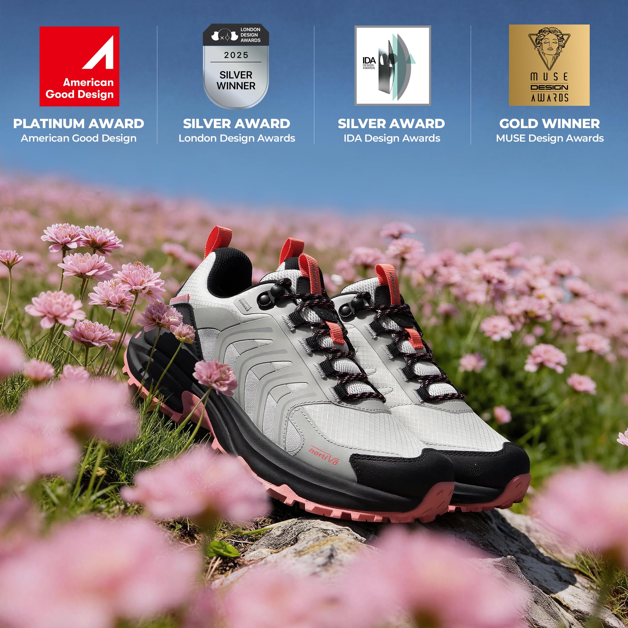 NORTIV 8 Scarpe Trekking Donna Impermeabili Leggeri da Trekking All'aperto Antiscivolo Comodi Campeggio Stivali Traspiranti alla Caviglia