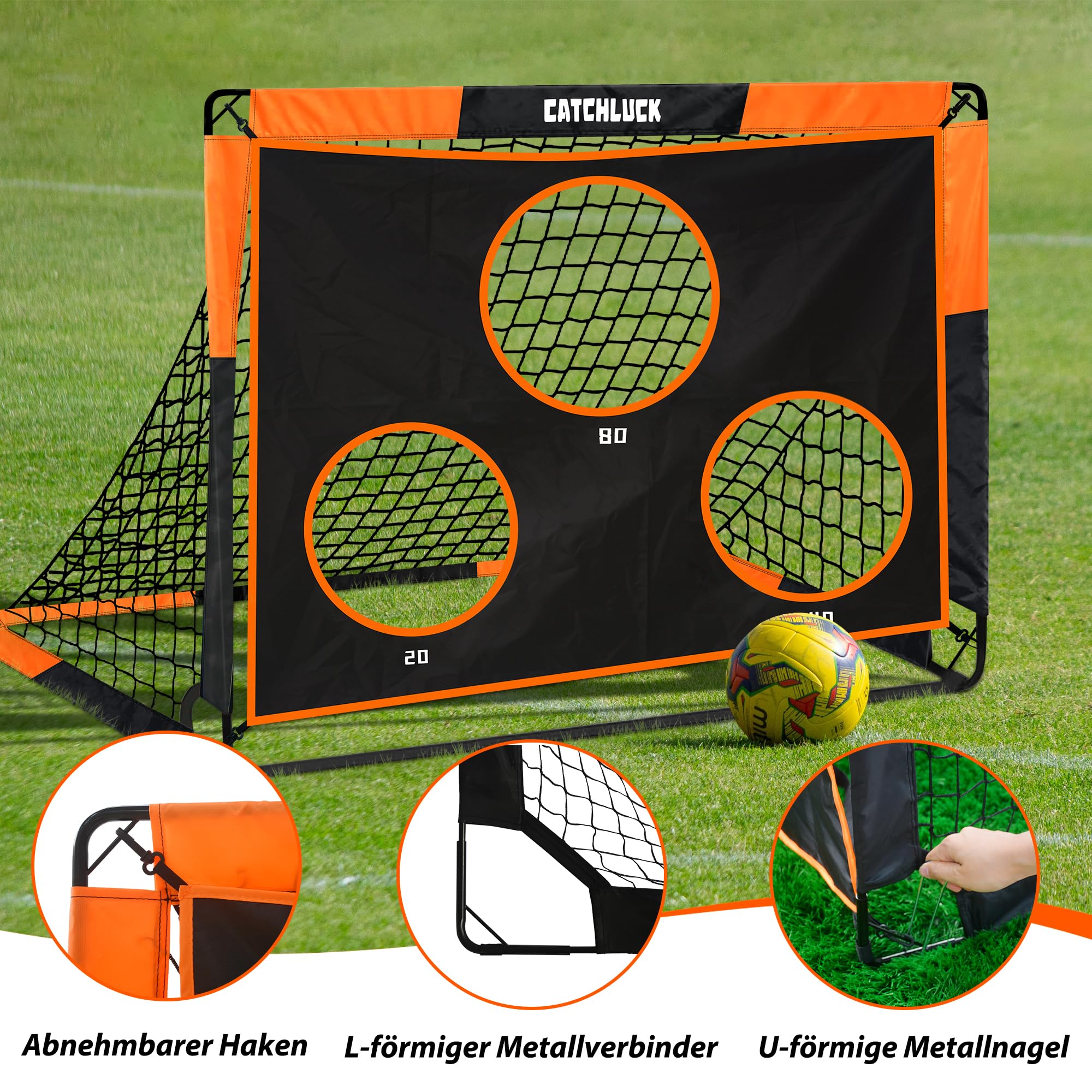 Rete Da Calcio Agatige Per Bambini - Porticina 1,2x0,8m Per Cortile E Interni