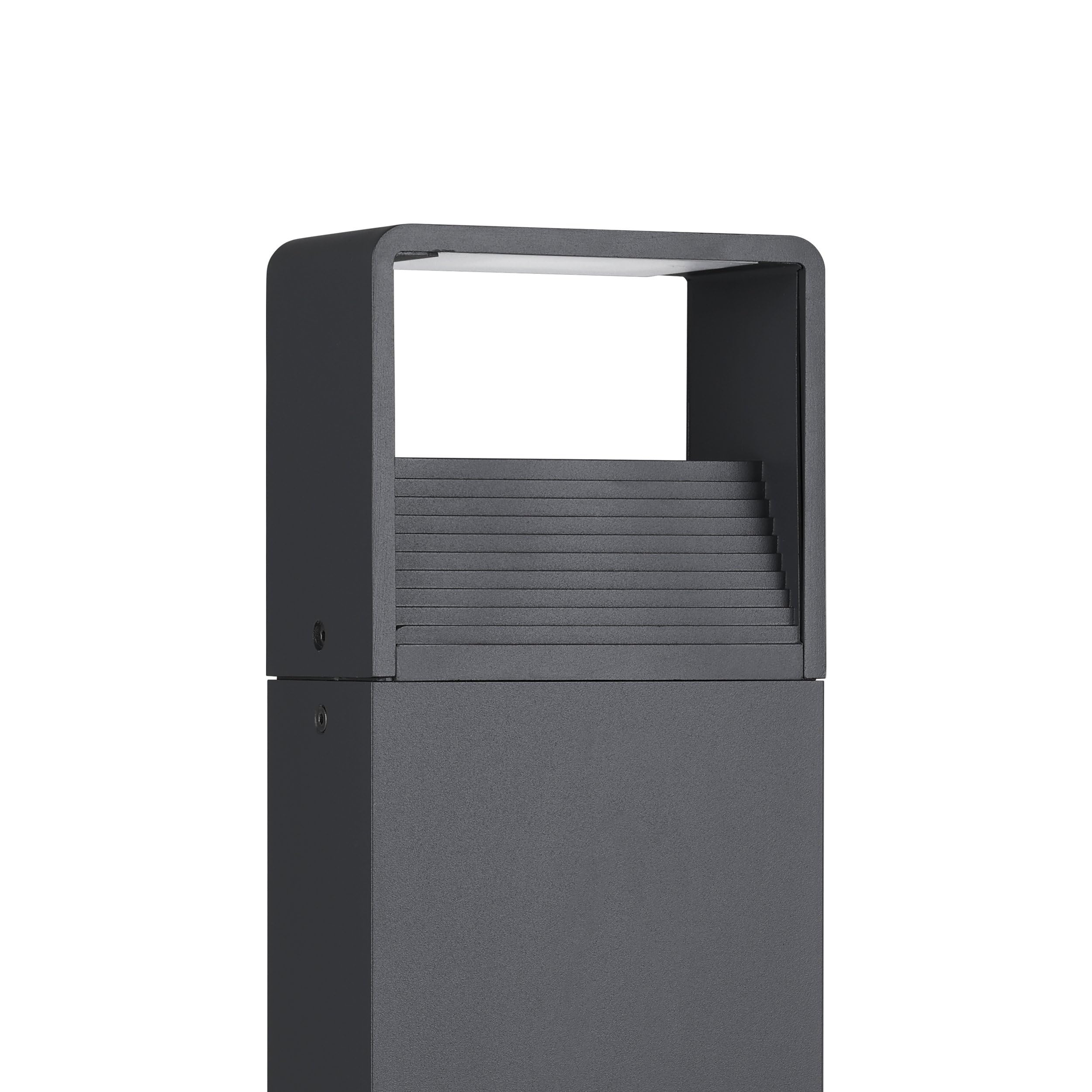 Eglo LED Lampada da esterno Doninni 1, lampada da palo singola, lampada | da palo in alluminio e plastica, colore antracite e bianco, IP44