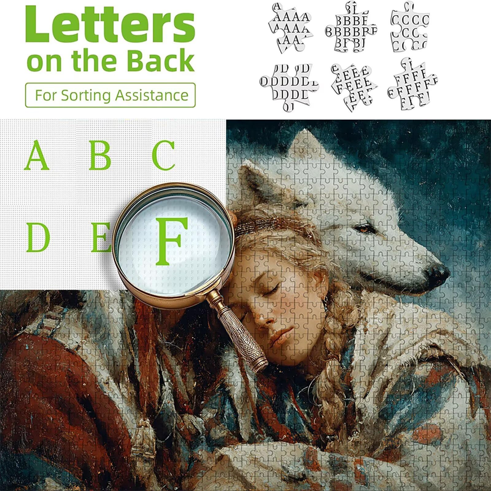 Loup Puzzle 3000 pièces Adultes, Puzzle Bois 122x81cm, Adultes Jeu éducatif Défi énigme avec Une Boîte d'emballage Exquise, Jeu Relaxant Détente Collection, Cadeau Fille, Decoration, (Homme) 1-1373