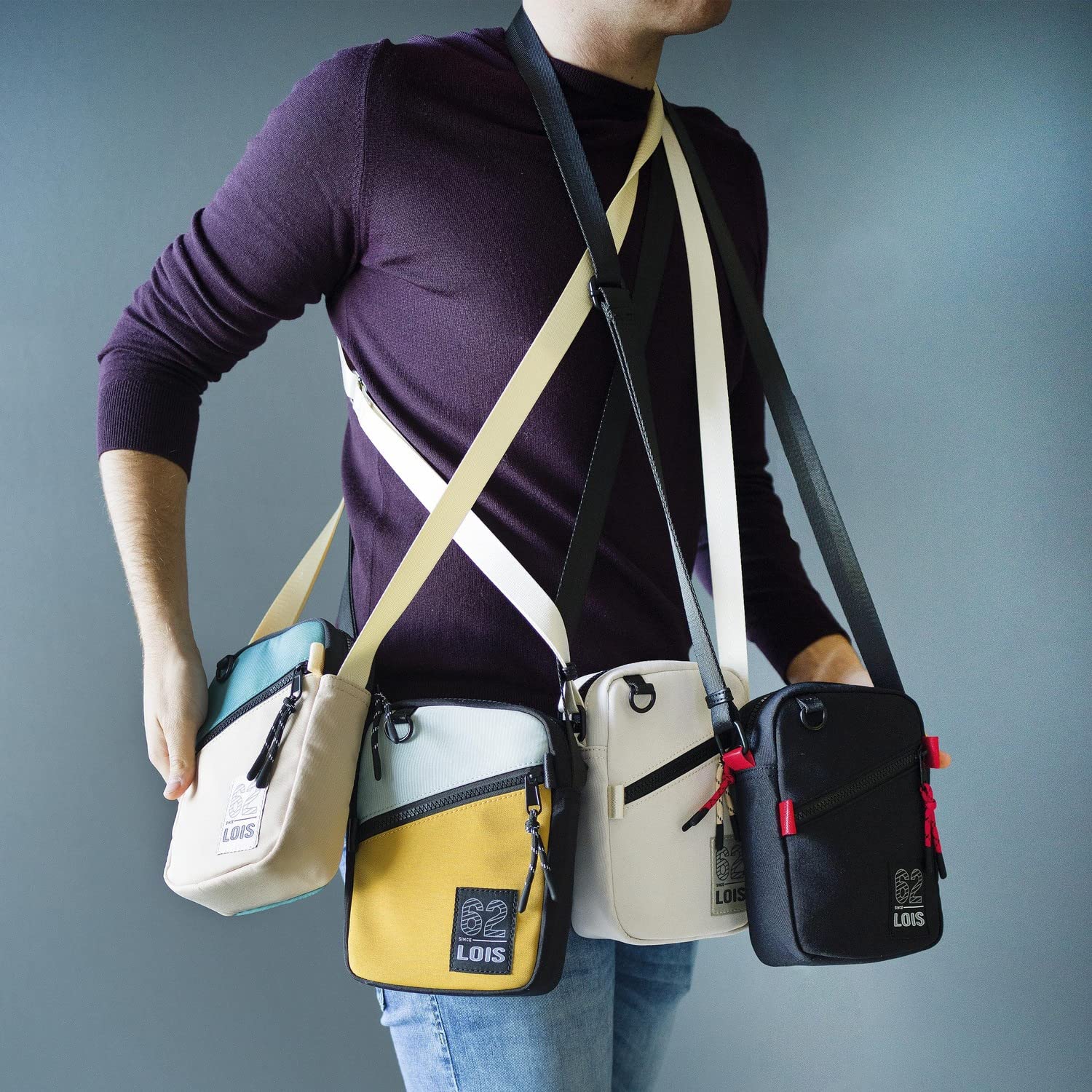 Lois - Bolso Hombre elegante y funcional Bolsitos Para Hombre resistentes y modernos Bolsos Para Hombre estilo casual, ideales para el día a día