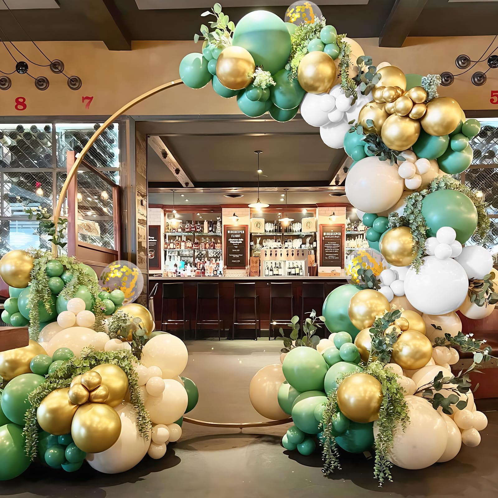 Set van 12 saliegroene retro ballonnen, 81 cm olijfgroene folieballonnen met cijfers, geschikt voor decoratie van een eerste verjaardagsfeestje, kamerdecoratie, huisdecoratie, bruiloft, Moederdagcadeau en Kerstmis. | SHEIN Nederland