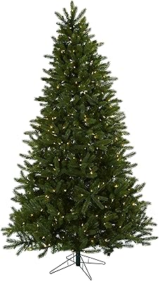 Nearly Natural 5376 7.5-Feet Rembrandt Christmas Tree with Clear Lights, Green