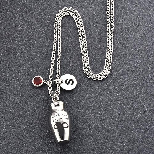 Miniatura 5 de Urna de urna funeraria Personalizada de Acero Inoxidable, cremación Conmemorativa de Funeral, Collar con medallón de cremación Infinito para joyería