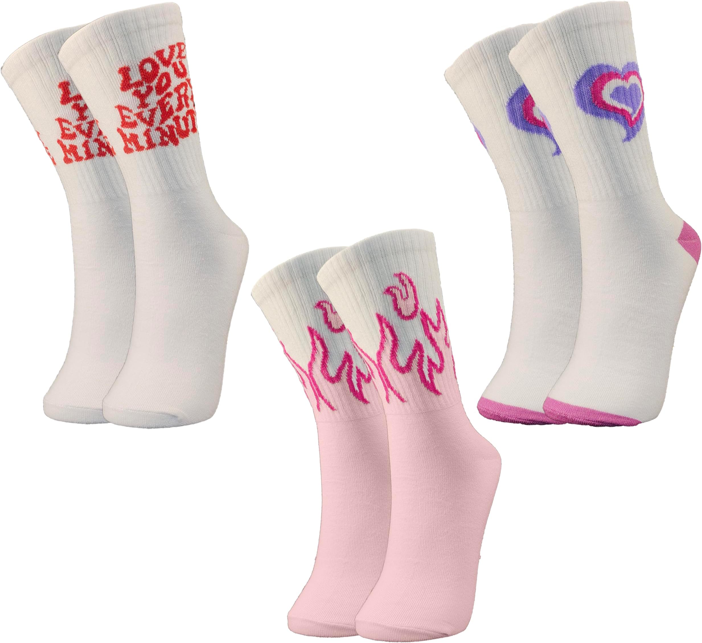 Women's Calf Length Designer Knitted Multicolor, Multi-Purpose Socks | Socks for Women (Pack of 3)