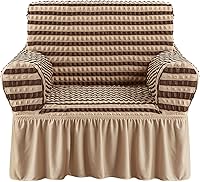 Vista 27 de NICEEC - Funda de sofá biplaza, 1 pieza, fácil de ajustar, universal, alta elasticidad, duradera, protector de muebles con faldón, estilo campestre