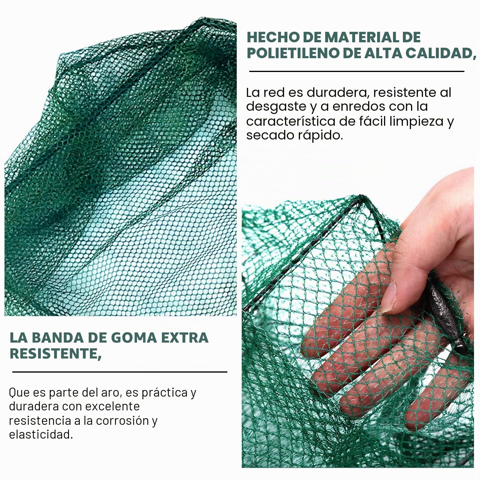 KK'S GLAMS® Red de aterrizaje telescópica de pesca, plegable, extensible, mango de poste de aleación de aluminio de 1,5 m, ligero y portátil para captura de pájaros y peces