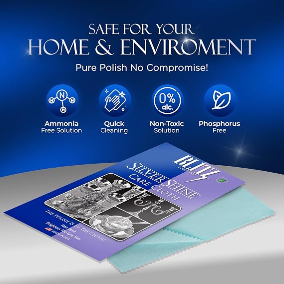 Blitz Silver Shine Care Cloth 1 Ply for Silver with Tarnish Inhibitor 1 Cnt