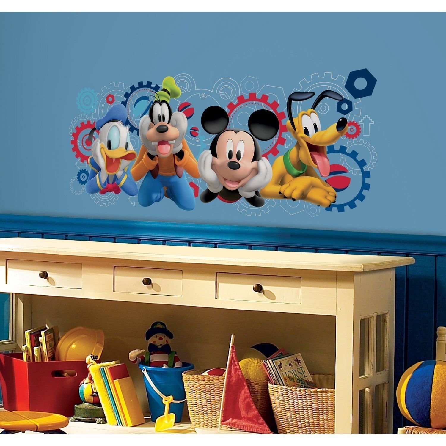 Calcoman a de pared para ni os y ni as/Disney Mickey Mouse Clubhouse Capers Peel and Stick Giant Wall Decals