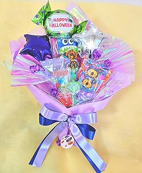 お菓子バルーンブーケ☆Hi様 Amazon | 季節のバルーンとお菓子ブーケ☆ハロウィン☆ギフト