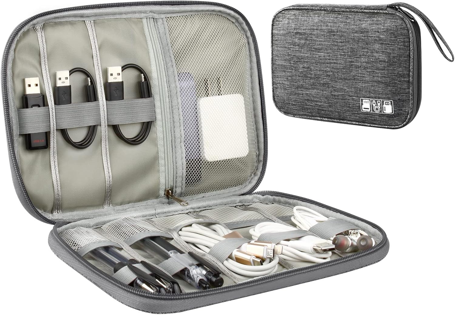 VIPMOON Travel Cable Organiser Bag, Portable Electronics Organiser Bag