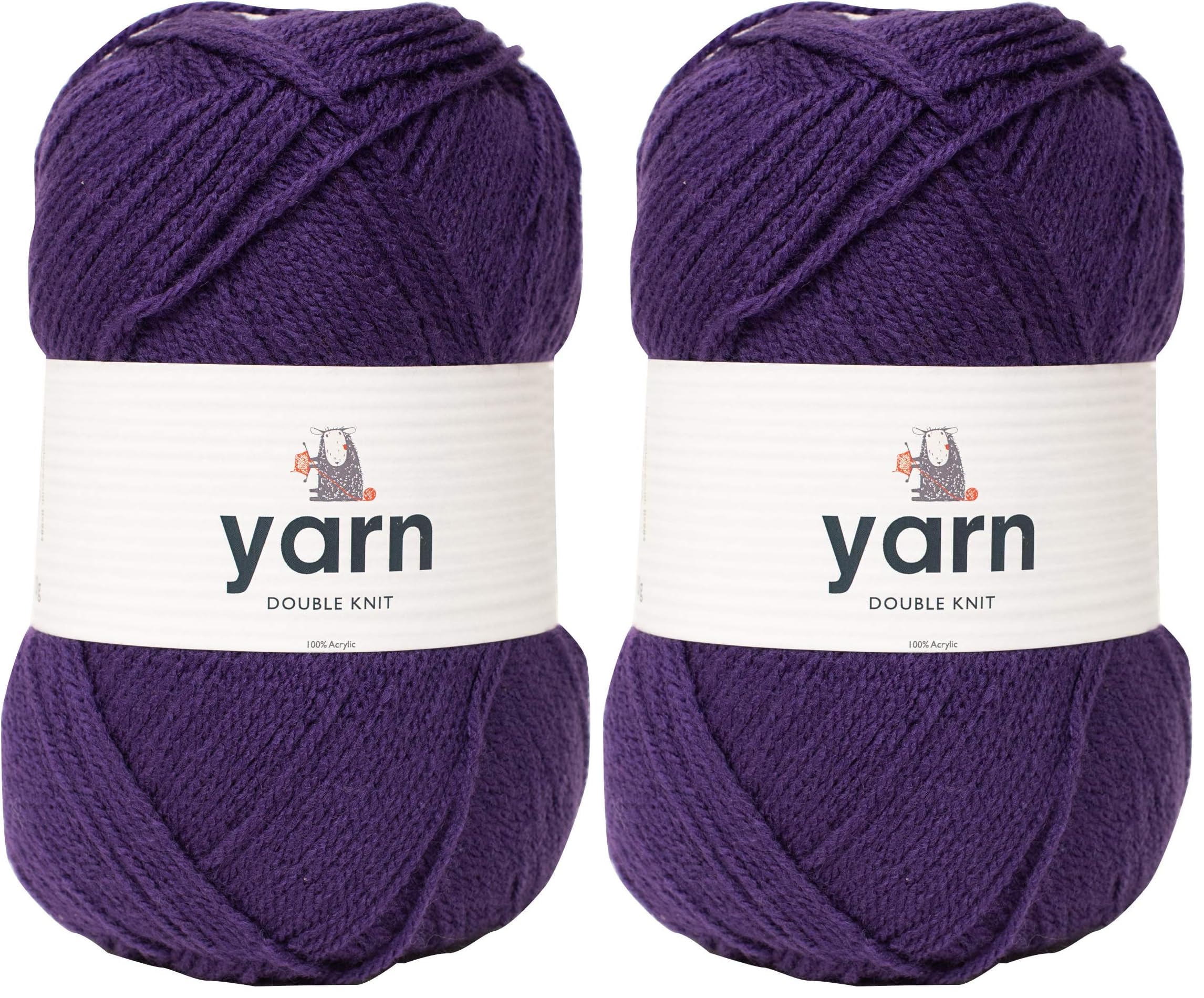 KORBOND DK Black Yarn - 100g Acrylic Wool - Lightweight, Hypoallergenic & Durable Double Knit Crochet Yarn Knitting Wool (290m Total) — view 34