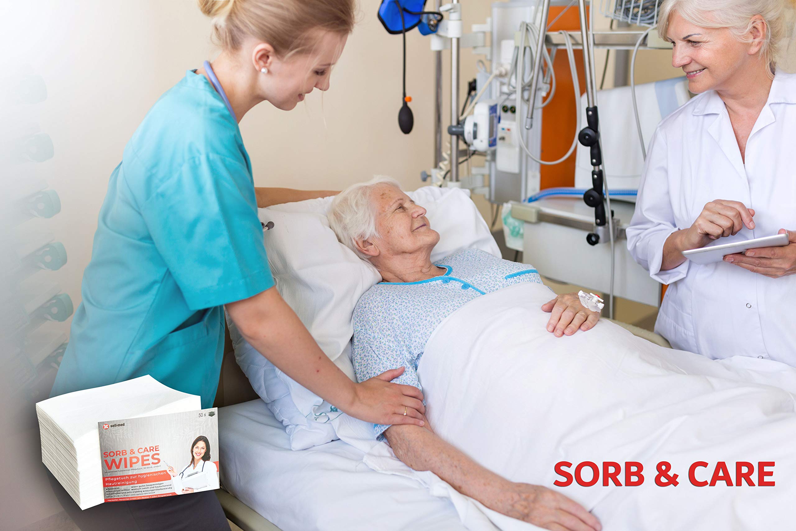 500 Stück Pflegetücher/Einmalwaschlappen Baby - trocken, seifenfrei, aus Zellulose - für Baby, Kosmetik, Pflege - weich, sensitiv & besonders saugstark, 1 Karton á 500 Tücher