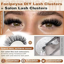Fluffy Thick Lash Clusters DIY Eyelash Extension 10-18MIX D Curl Lash Clusters 100D Wispy Individual Eyelash Extensions Clusters Lashes DIY Fluffy Lash for Beginners by Focipeysa