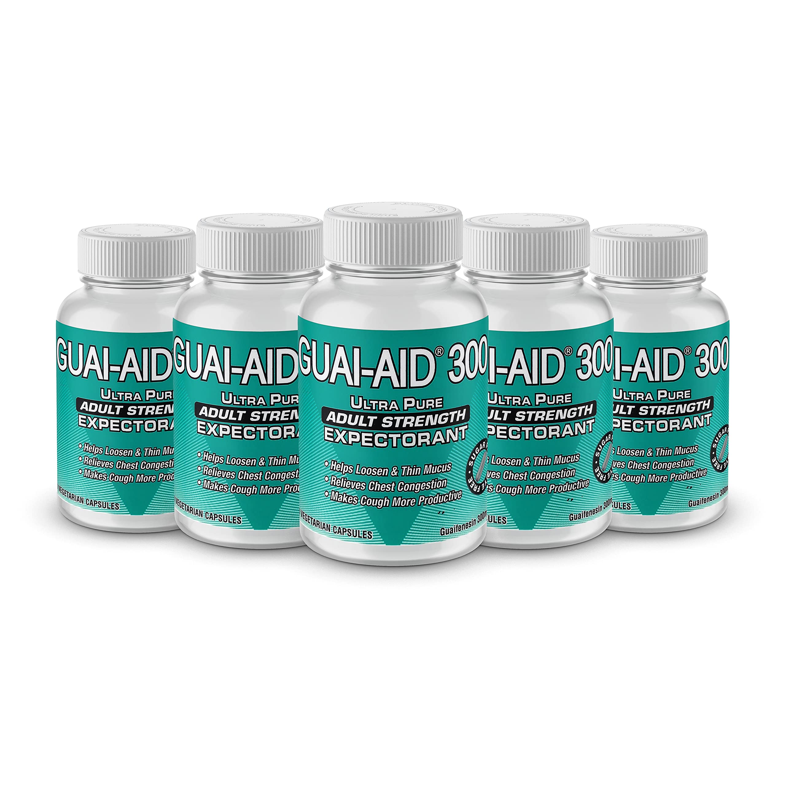 500 GUAI-AID® Over-The-Counter Guaifenesin 300mg Veg. Capsules