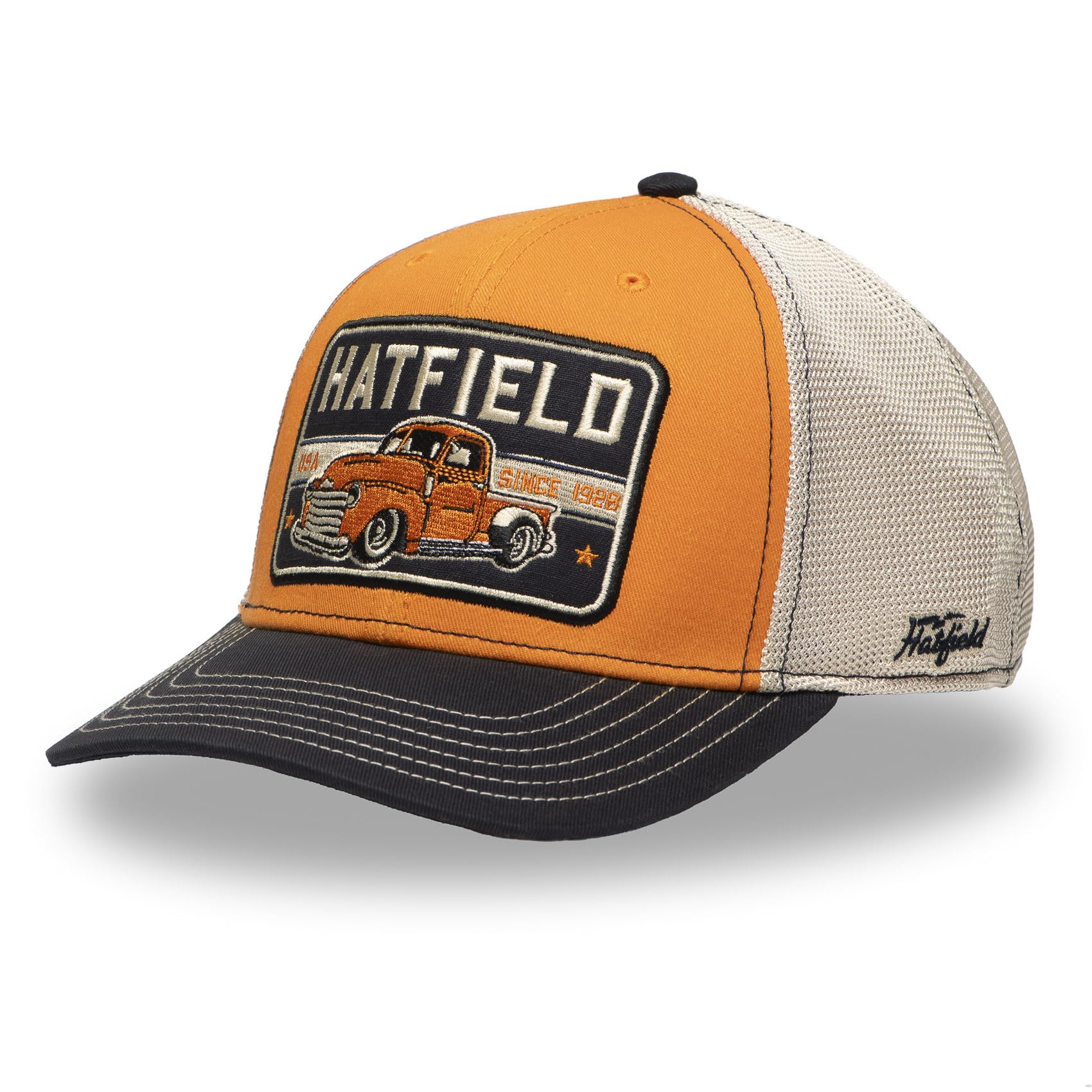 HATFIELD Kappe für Damen & Herren, Trucker-Kappe, Bison, verstellbar durch Snapback