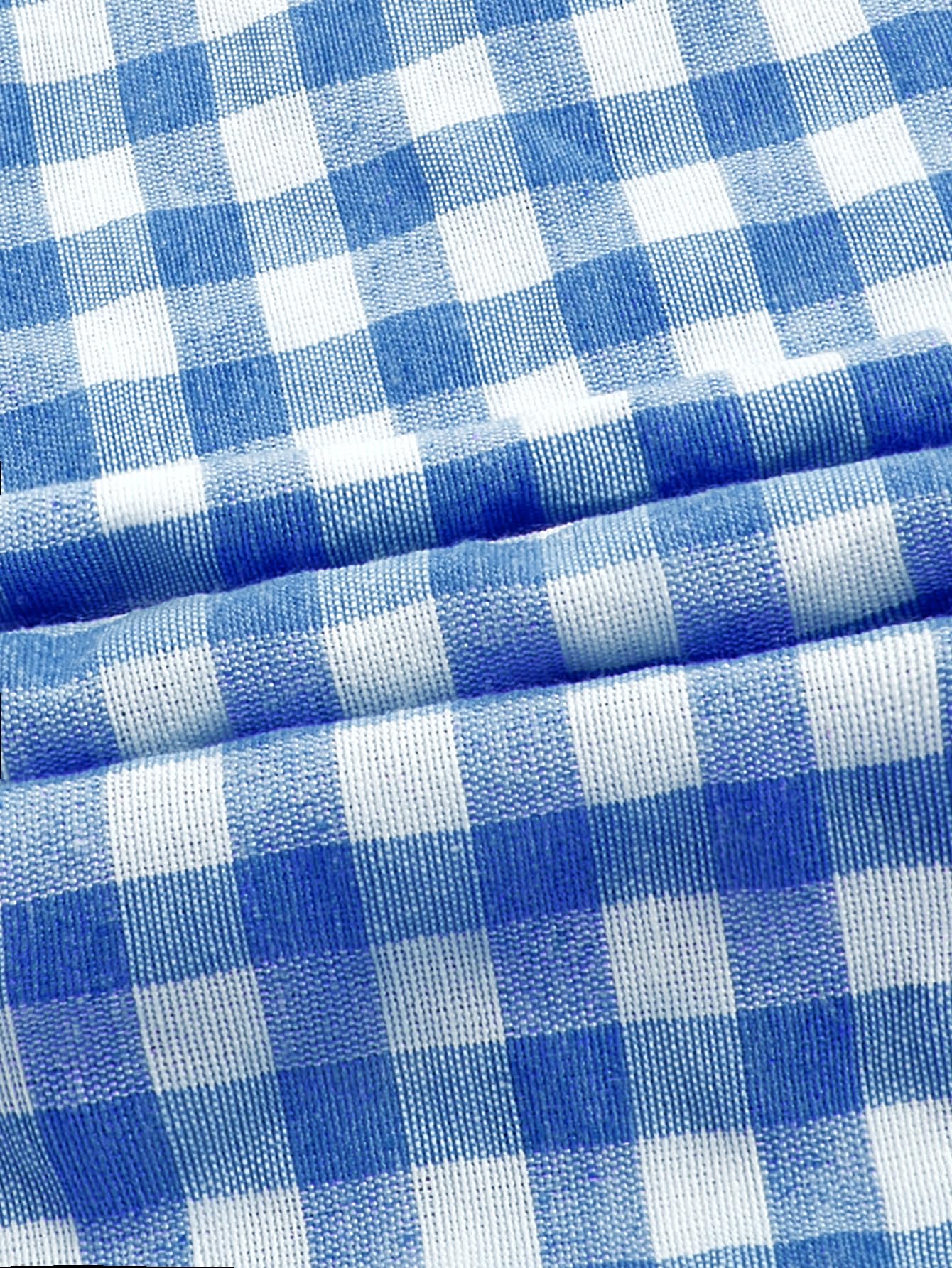 Floerns Women's Gingham Print tie Shoulder Sleeveless Ruffle Hem cami Dress