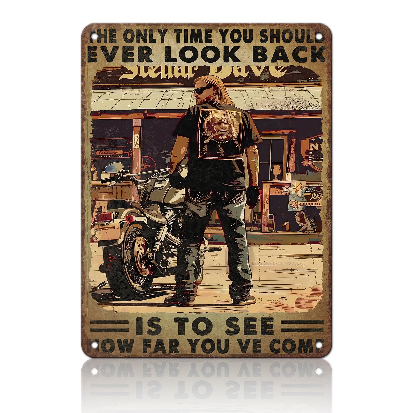 Anceky Motorcycle The Only Time You Should Sign Funny Metal Tin Sign Vintage Wall Decor for Home Garden Yard Porch Fence 12×16 Inch
