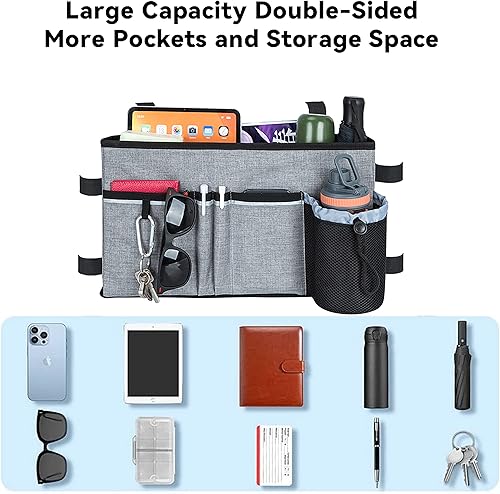 Miniatura 3 de Accesorios universales para caminantes para personas mayores, cesta de andador para caminante plegable, bolsa de andador con ruedas