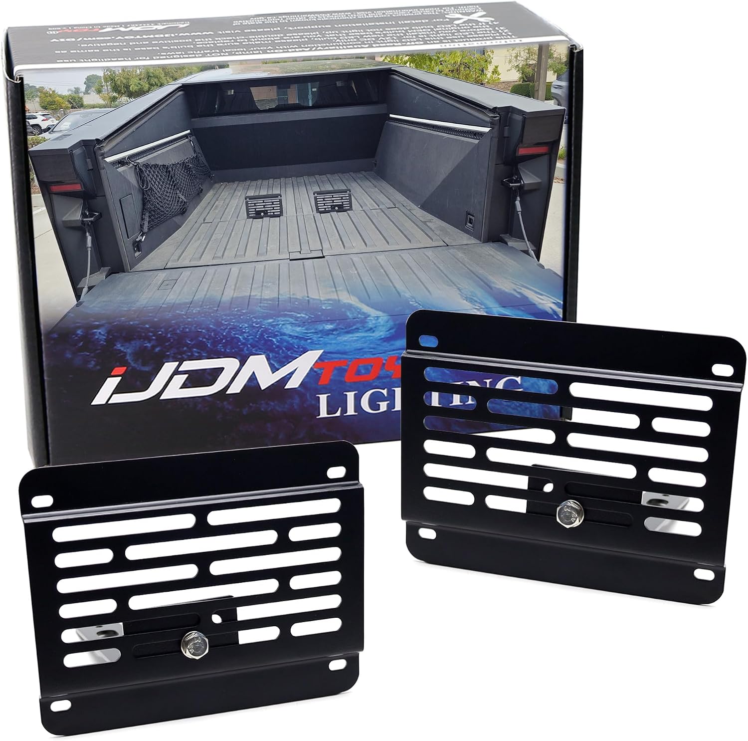 iJDMTOY 2pc Trunk Bed Divider Brackets for Tesla 2024-up Cybertruck