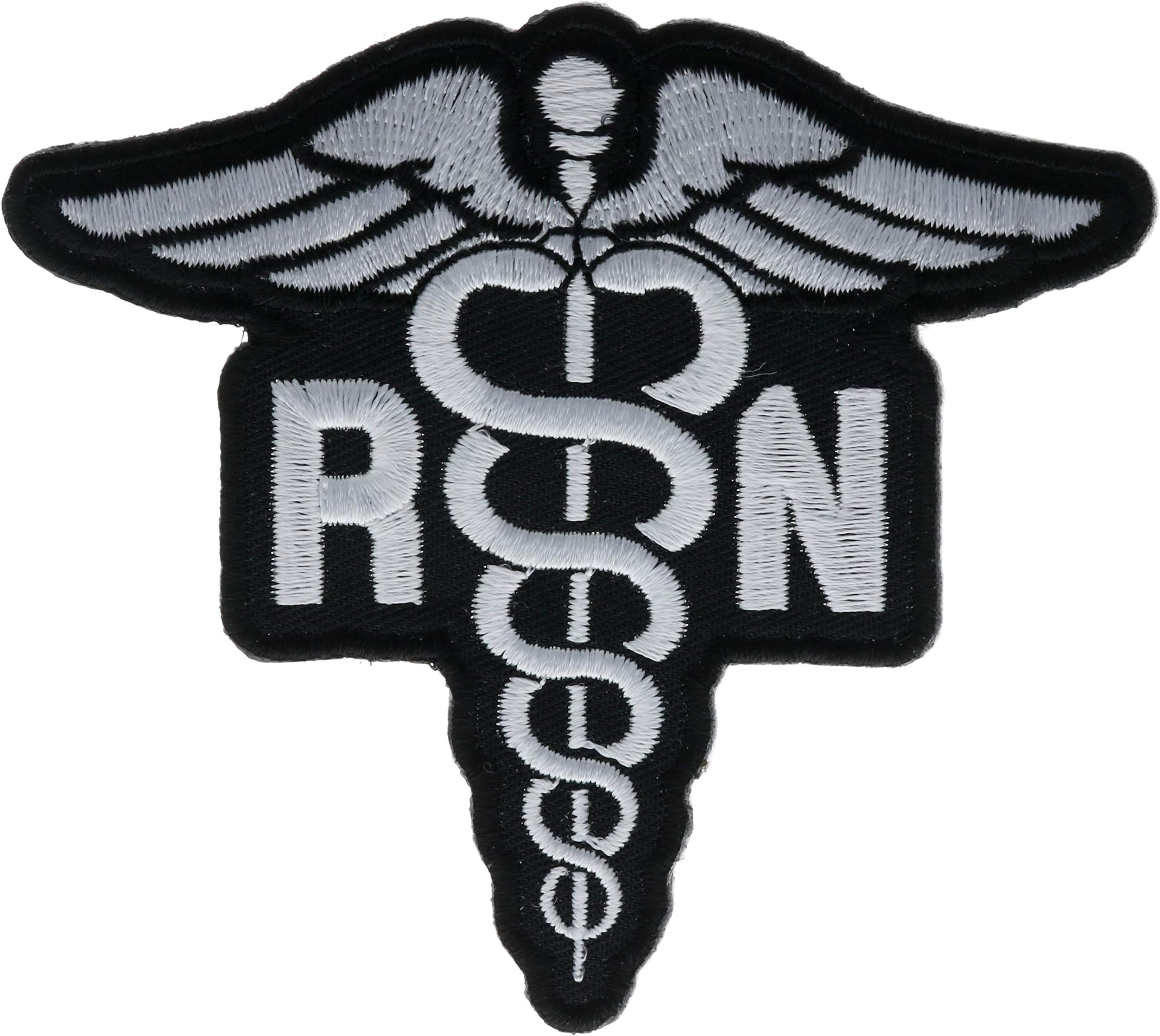 RN Medical Caduceus Embroidered 3.5" Patch IV5980 F6D4O