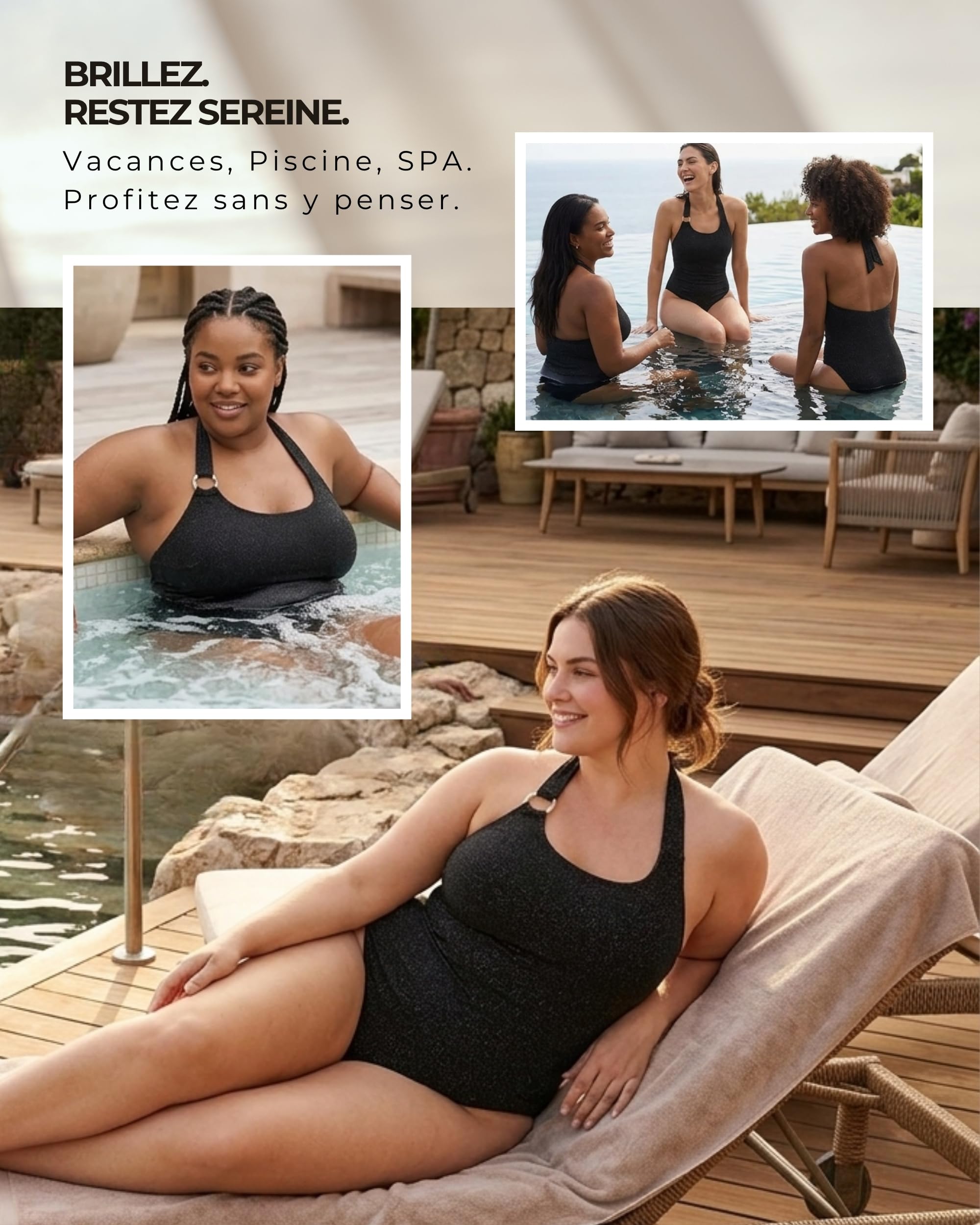 Maillot de Bain Menstruel 1 Pièce Femme et Adolescente | Technologie AquaSecure | Flux Léger à Moyen | Protection Menstruelle Piscine, Mer, Natation | Anti-UV, Écologique & Oeko-TEX