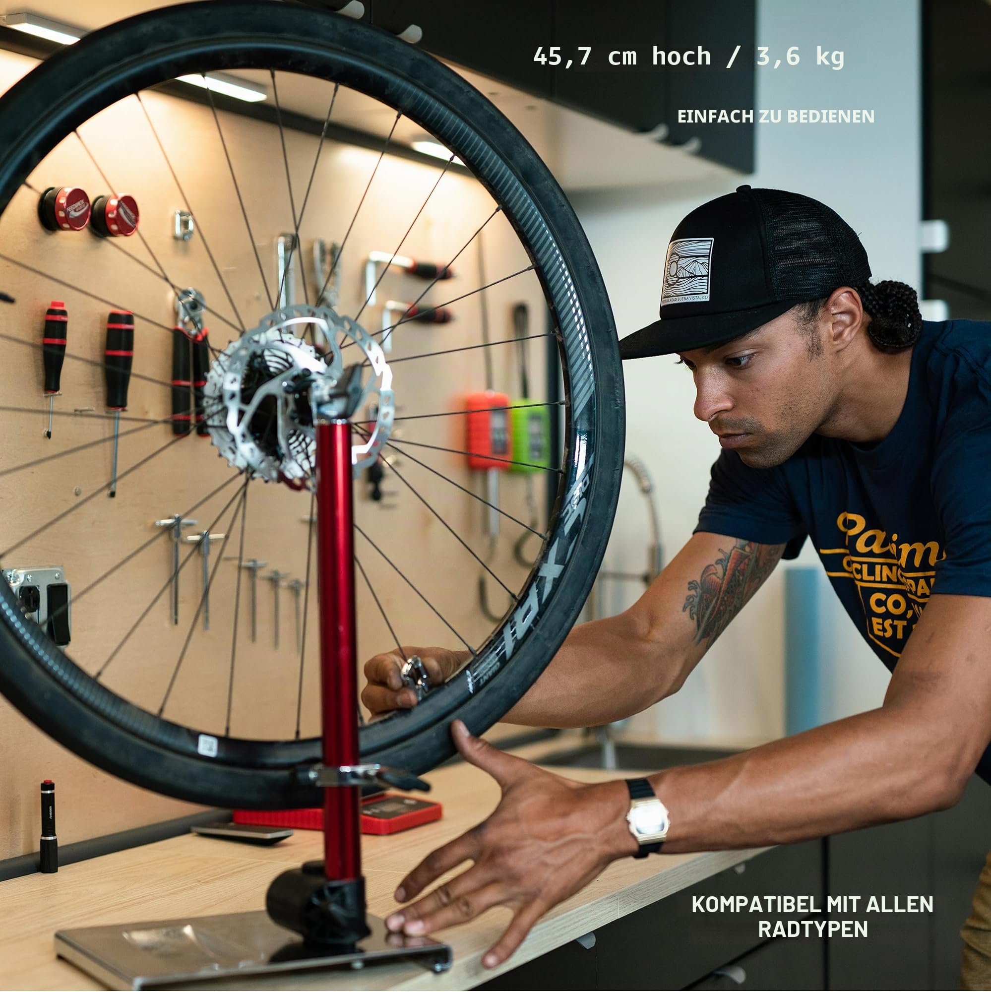 Feedback Sports Pro Truing Stand Zentrierständer, Red, One Size