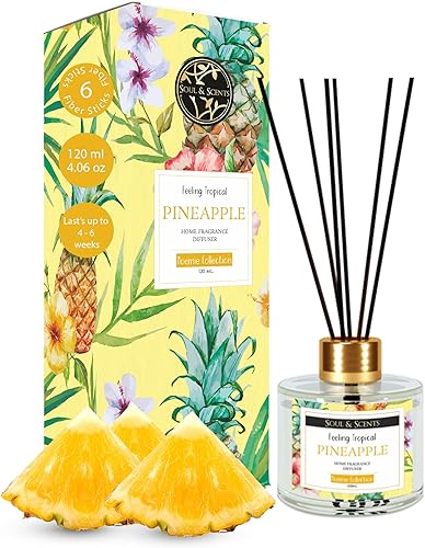 Miniatura 8 de Soul &amp; Scents Jasmine - Juego de difusor de varillas perfumado de 4.06 onzas (4.1 fl oz) con 6 varillas de fibra para decoración de habitación,