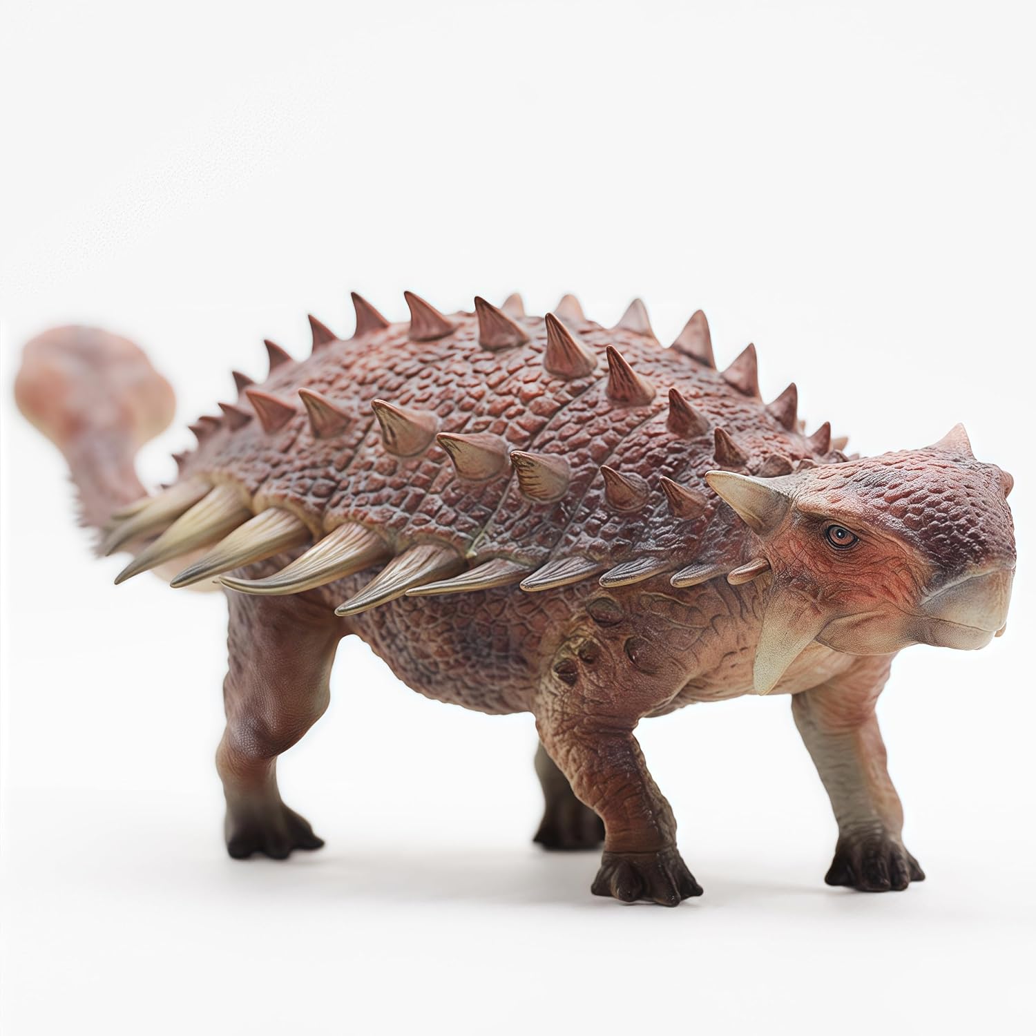 Gemini&Genius Ankylosaurus Action Figure Toy, Saichania Dinosaur Model Toy, Beautiful and Accurate Sculptures of Dino Toy Figure, Collection, Display & Play for Kids Dino Lover