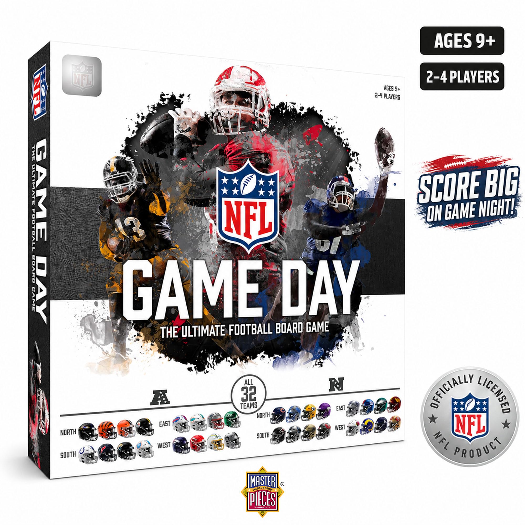 NFL Game Day: The Ultimate Football Board Game Game - Licenza ufficiale con tutte le 32 squadre, dai 9 anni in su, 2-4 giocatori, divertimento per la serata di gioco in famiglia o le feste