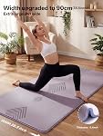 EaseUp Grand tapis de yoga,73.00x35.5.00.00, extra épais et large,10mm mat de pilates, tapis d'exercice non-dérapant, tapis de sport pour la salle de gym à domicile (vert/vert clair)