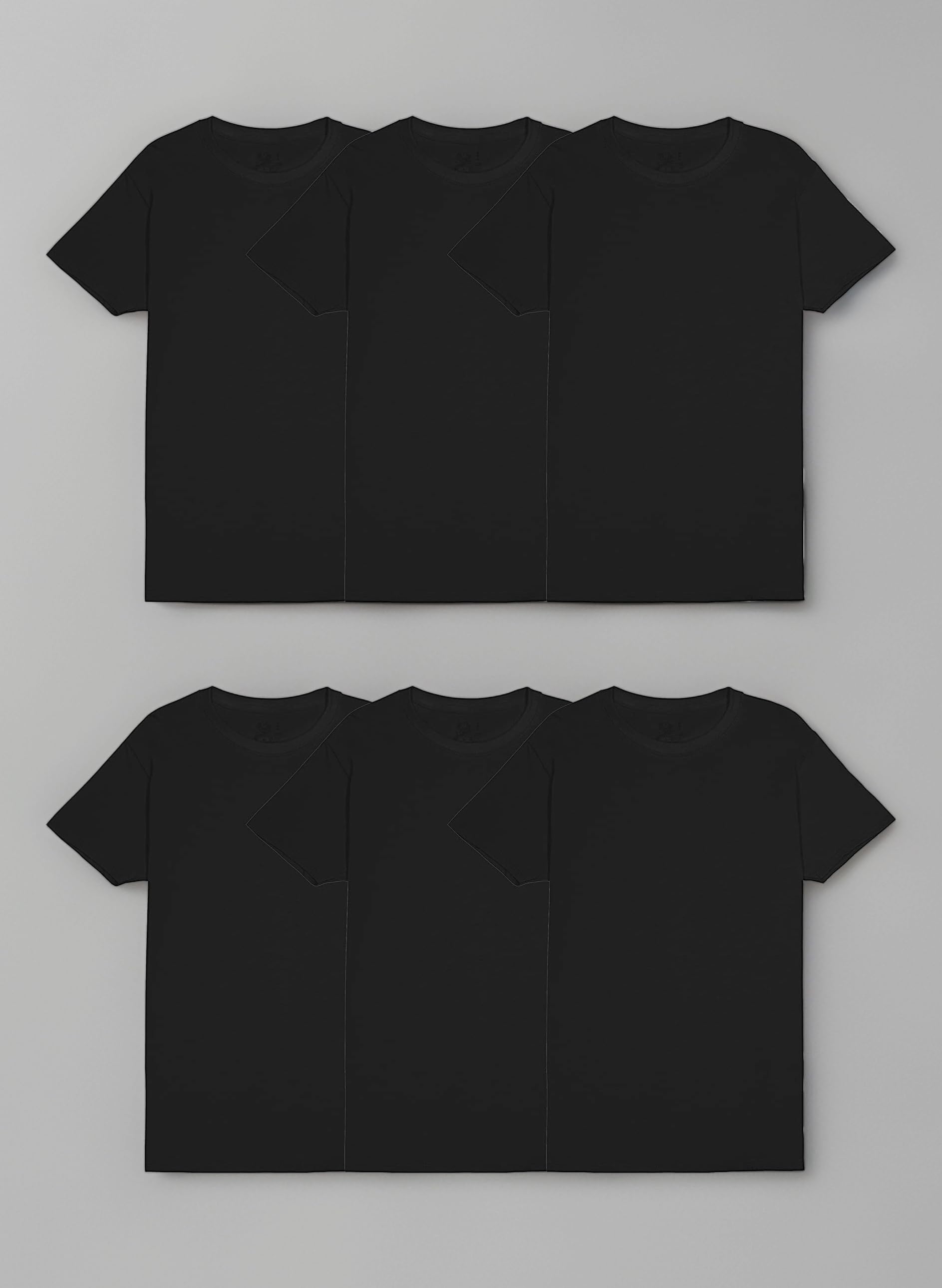 Fruit of the Loom Men's Stay Tucked Crew T-Shirt Underwear (Pack of 6)