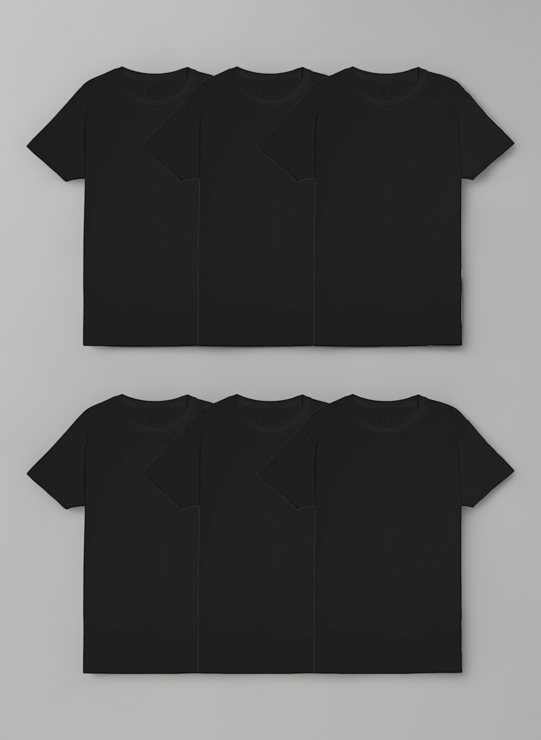 Fruit of the Loom Men's Stay Tucked Crew T-Shirt Underwear (Pack of 6)