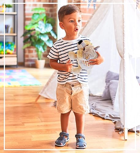 Miniatura 6 de DolliBu - Animal de peluche de lobo – Suave peluche abrazable lobo gris, adorable juguete de peluche de lobo para jugar, lindo regalo de vida