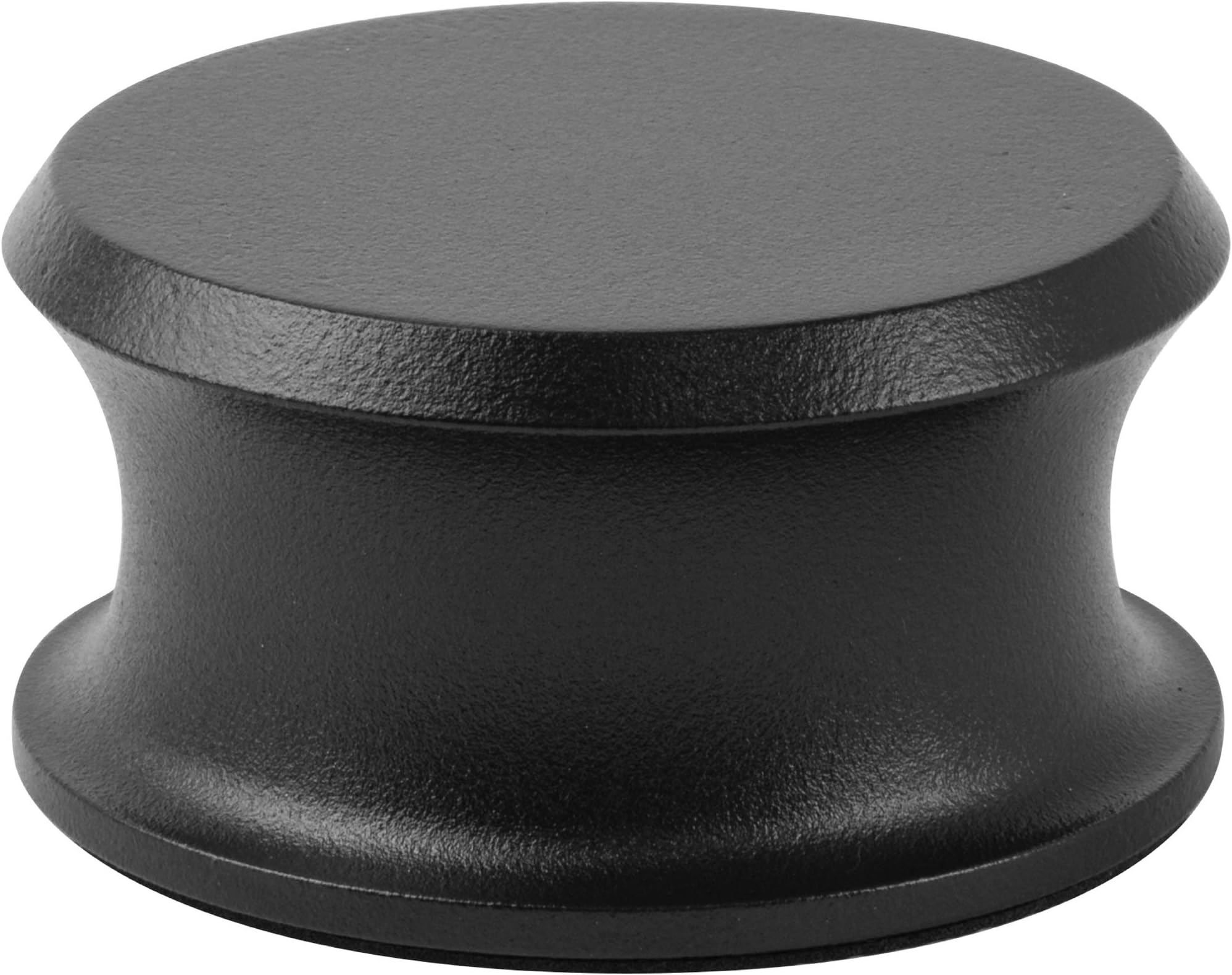 BigBen Record Weight Stabilizer with Protective Leather Pad - Vinyl Turntable Weight - Durable & Stylish LP Stabilizer - Fits on Any Turntable - Black.