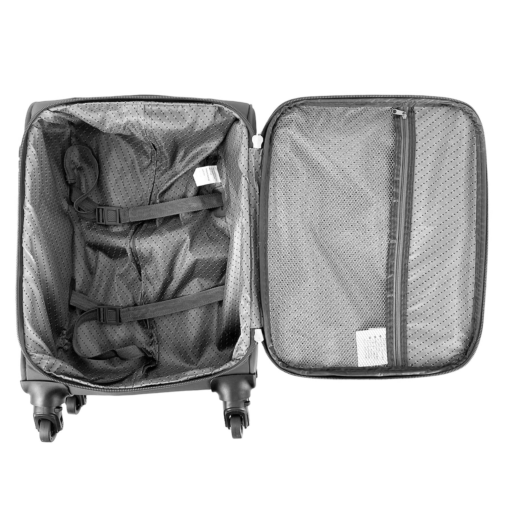 Maleta de Tela para Cabina Equipaje de Mano Viajar en avión rigida Viaje 4 Ruedas 360º giratorias Color Azul Maleta de Viaje