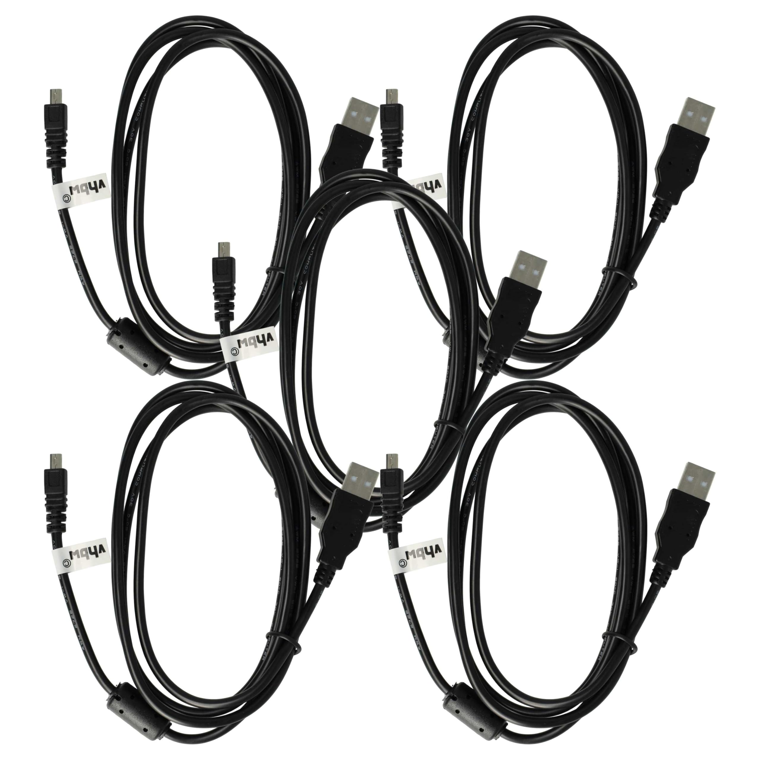 Vhbw 2x Cavo Dati USB  Da USB Standard Tipo A Alla Fotocamera Compatibile Con Panasonic Lumix Dmc Fp2 Dmc Fp3 Fotocamera Camcorder 150 Cm 92152597