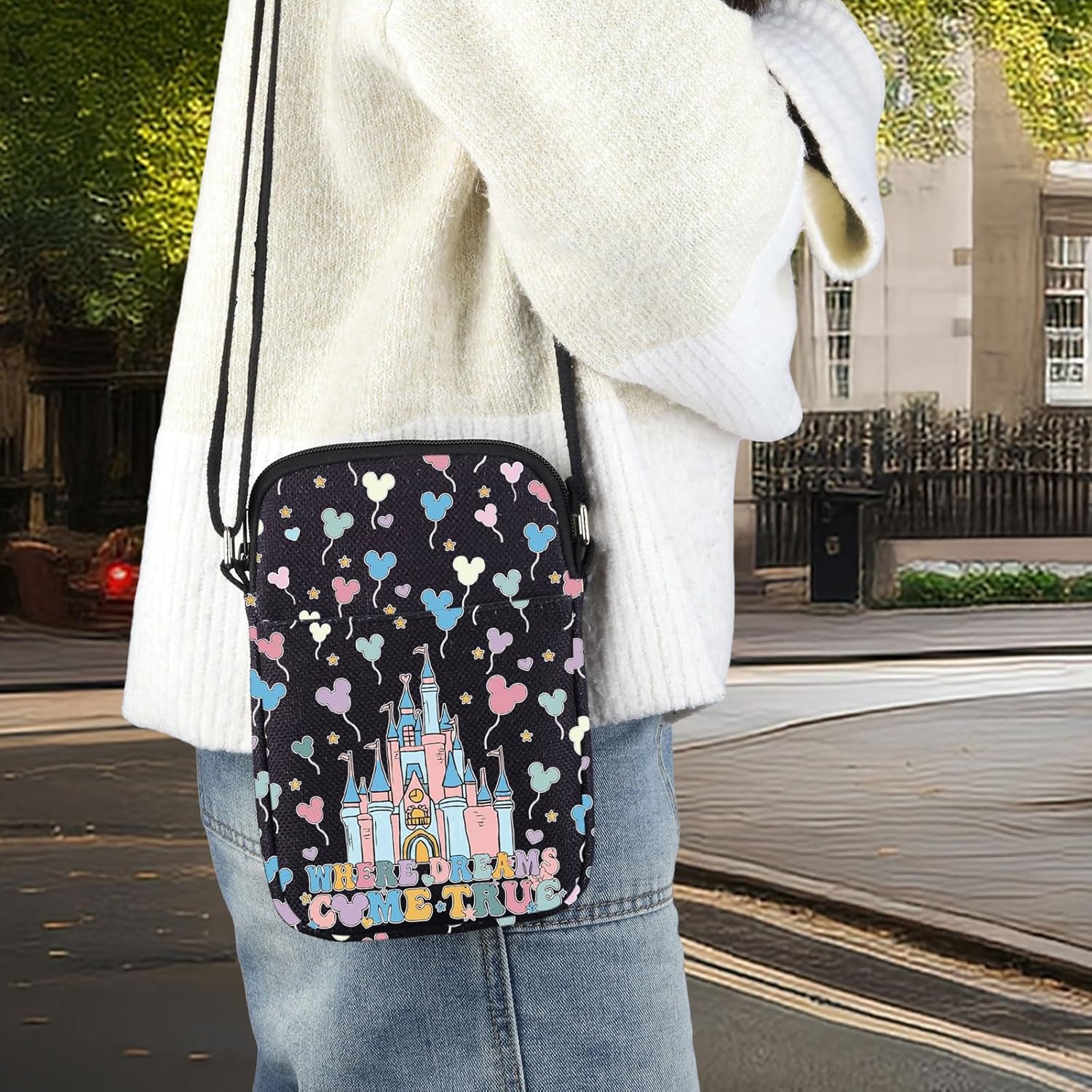 BWWKTOP Enchanted Kingdom Crossbody Bags Fantasy Land Inspired Gifts Crossover Shoulder Bag Fairy Tale Vacation Merch - Image 3