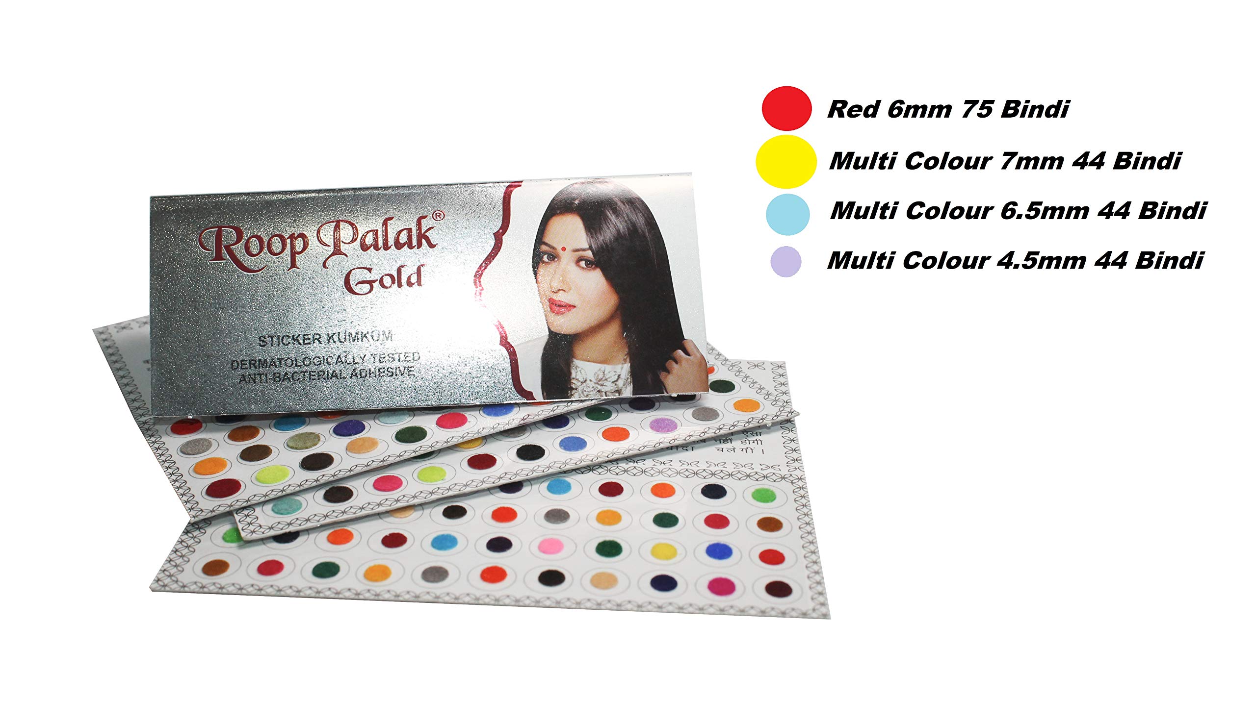 Snapklik.com : IndianStore4All Color Velvet Dot Bindi Tattoo Stickers  Adhesive Body Jewelry Multi Size Indian Daily Use Forehead Bindi Round Dot, image size:2560x1475