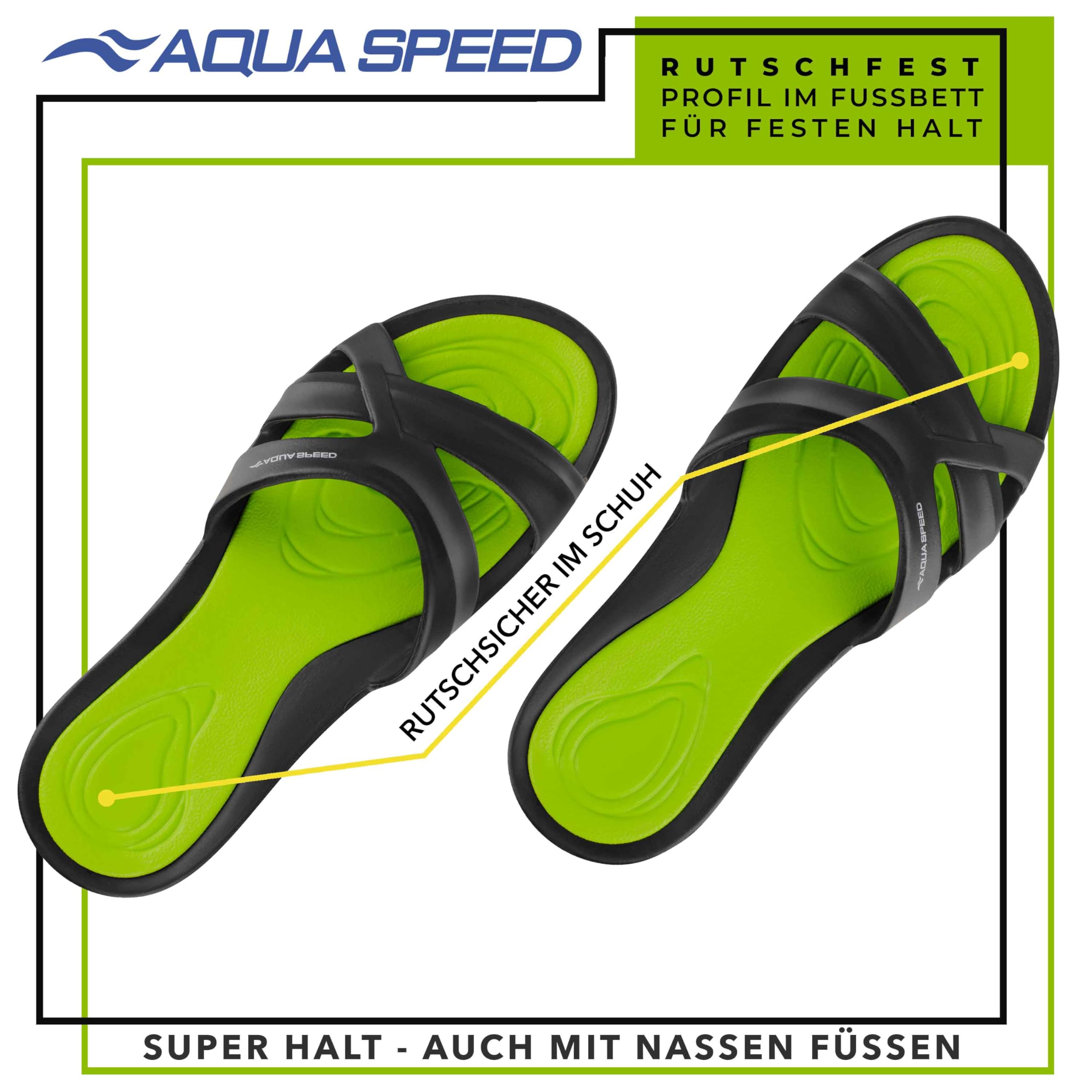 Aqua Speed - Set - Bathing slippers PANAMA + microfibre towel | Ladies | Shower sandals | Bathing slippers