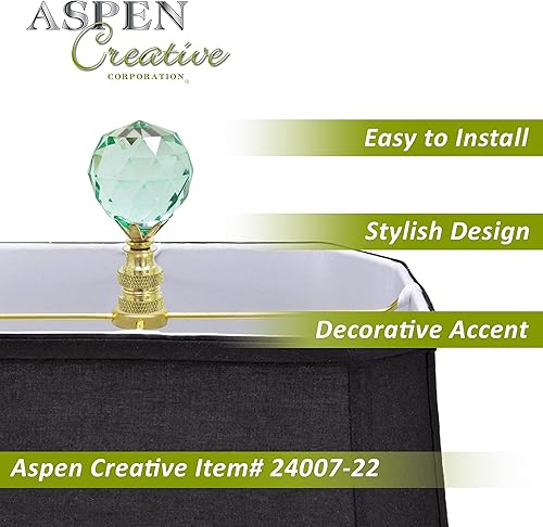 Miniatura 23 de Aspen Creative 24007-31 - Lámpara de cristal facetado ámbar con acabado chapado en latón, 2 1/4 pulgadas de alto (1 paquete), color rojo